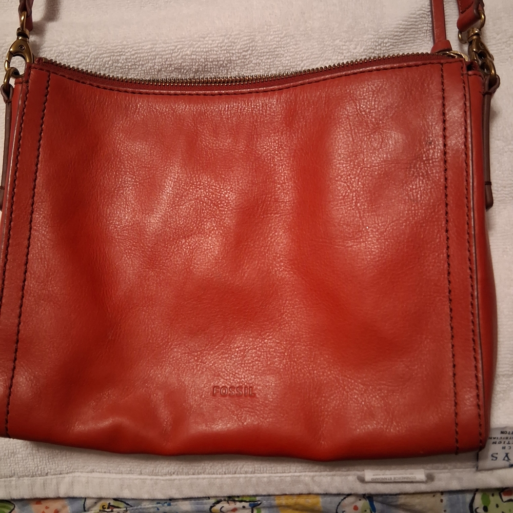 Fossil Women's Red Leather Bag